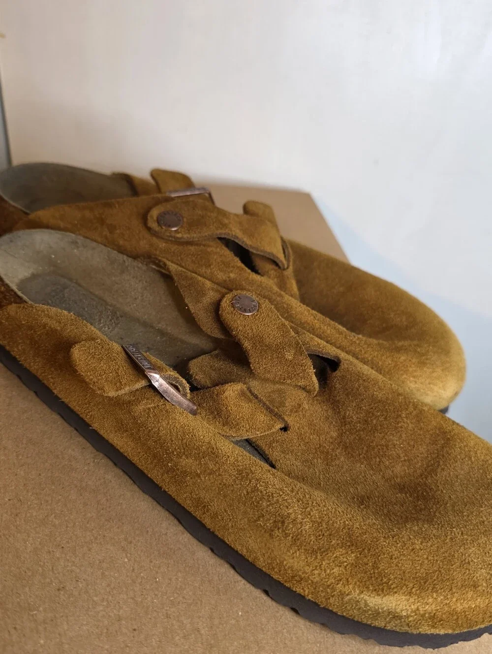 Birkenstock Men Closed Toes Suede Sandals